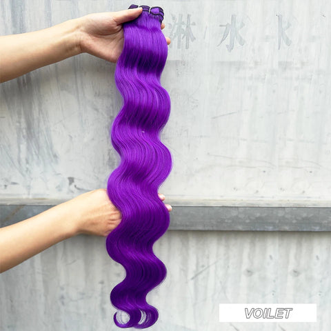 Magicae 200g/Pc Chocolate Brown M816 Blond 27/613 Gray M888 High Temperature Synthetic Hair Extension 30Inch Body Wave Bundles