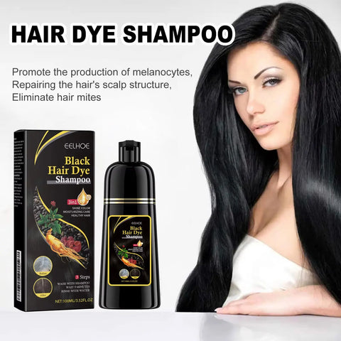 EELHOE 3-in-1 Hair Dye Shampoo to Darken Hair Cleaning Hair Color Shampoo Polygonum Multiflorum Growth of Hair Dye Shampoo 500ml