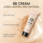 BB - Cream, Isolation Cream, Liquid Foundation, Moisturizing, Oil Control, Long-Lasting Makeup, Milk, Dry Skin Unisex No Powder
