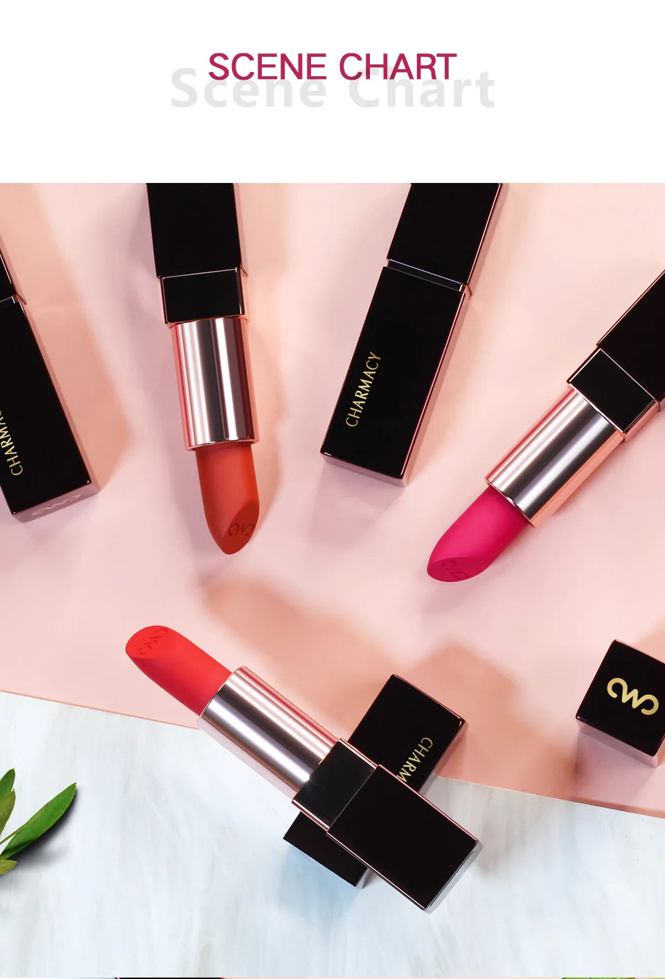 CHARMACY Matte Luxury Velvet Lipstick Waterproof Long-lasting High Quality Korean Lipsticks Lips for Women Makeup Cosmetic