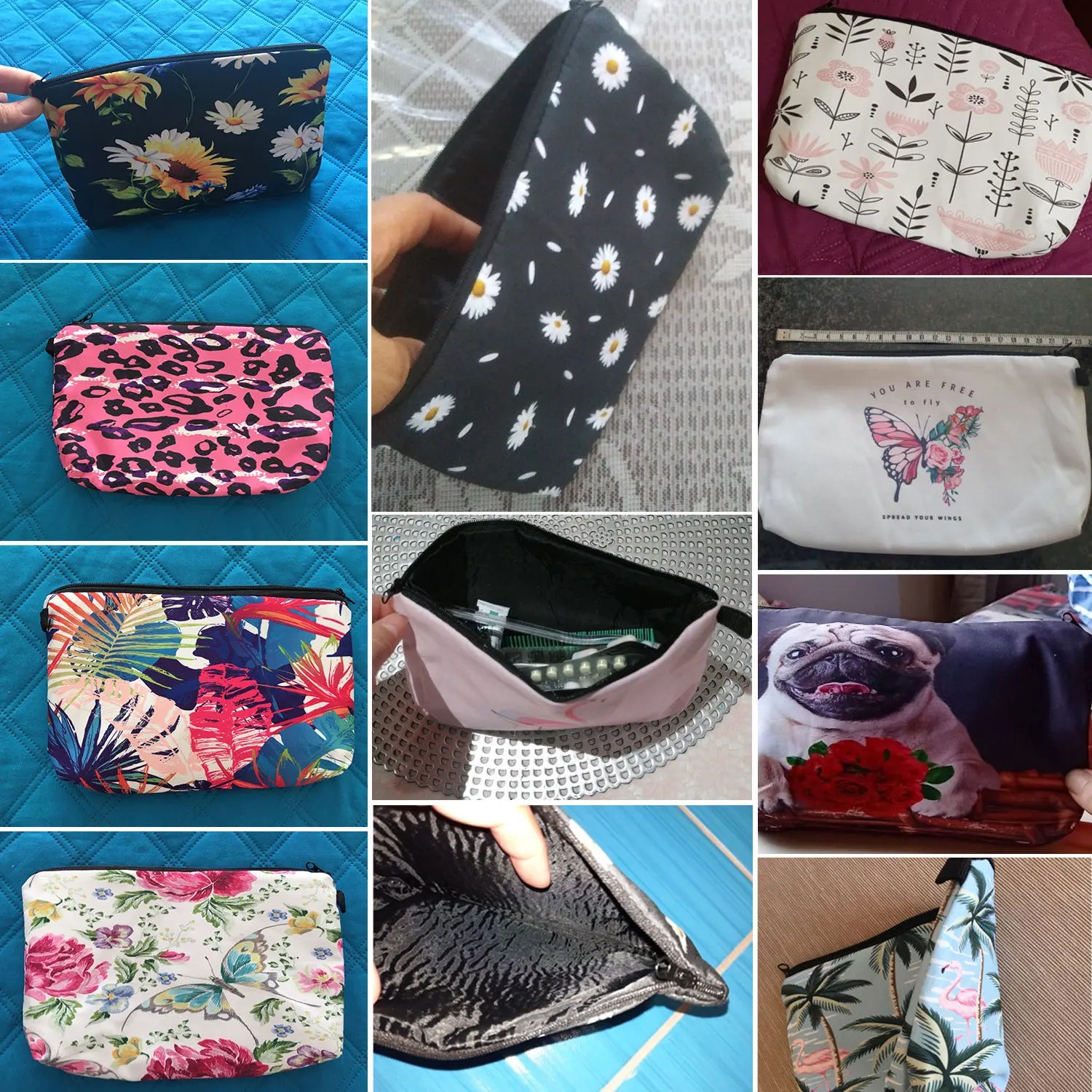 Personally Kind Lady Mom Pattern Women's Cosmetic Bag Customizable Makeup Bags Travel Toiletry Bag Beautiful Goddess Child Print