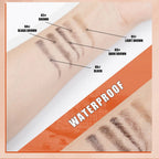 2PCS Eyebrow Pencil Dual End Brow Pen Waterproof Long Lasting Natural Hair Like Strokes Angled Tip Fine Brush For Women
