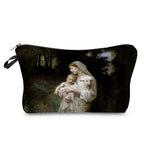 Personally Kind Lady Mom Pattern Women's Cosmetic Bag Customizable Makeup Bags Travel Toiletry Bag Beautiful Goddess Child Print