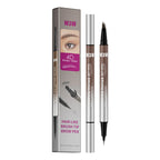 2PCS Eyebrow Pencil Dual End Brow Pen Waterproof Long Lasting Natural Hair Like Strokes Angled Tip Fine Brush For Women