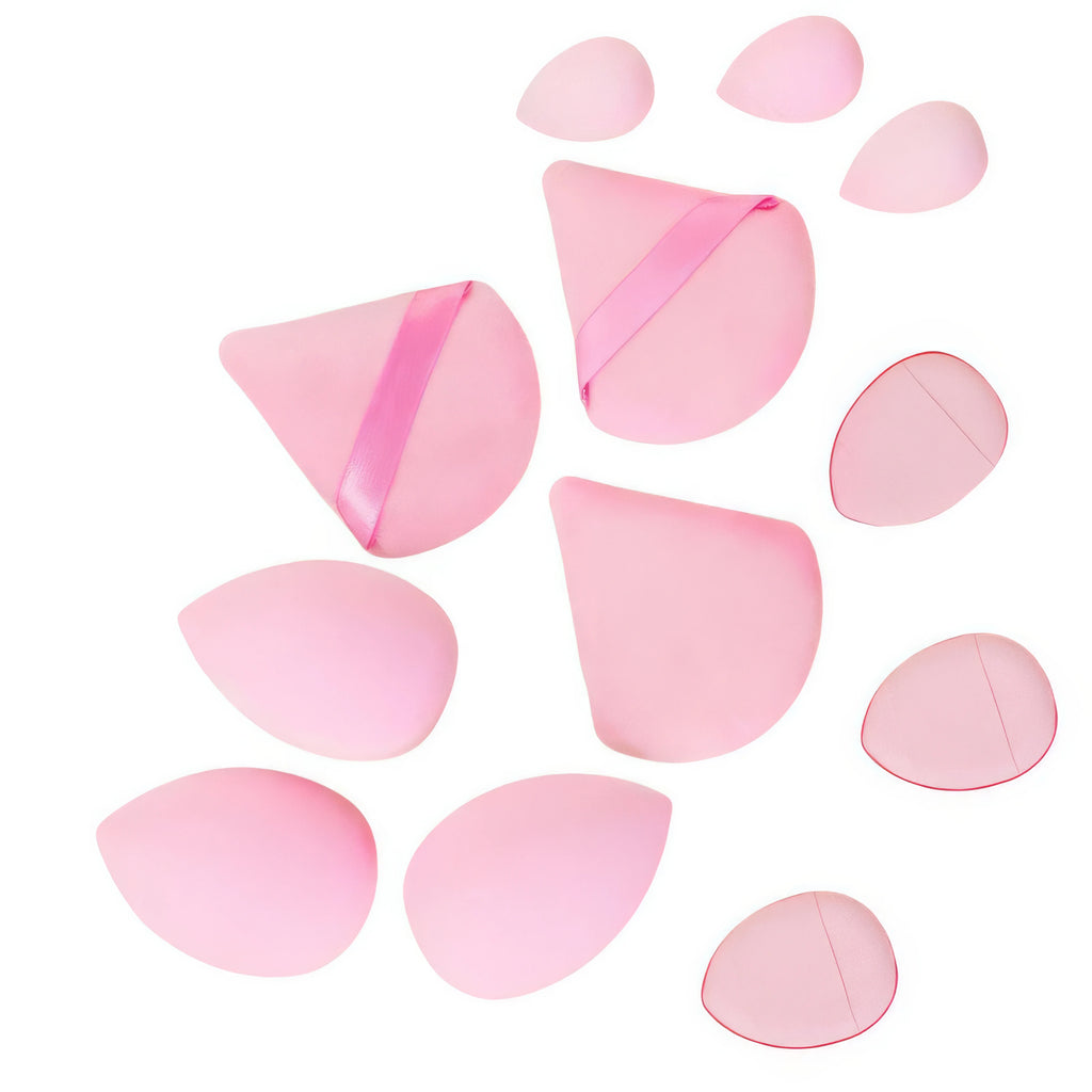 1 Set of Beauty Egg Deep Purple/beige/pink, Triangle and Beauty Egg Sponge, Suitable for Mixing and Shaping