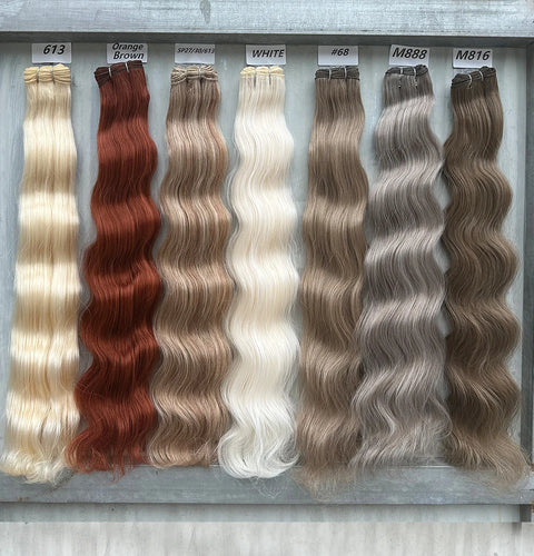 Magicae 200g/Pc Chocolate Brown M816 Blond 27/613 Gray M888 High Temperature Synthetic Hair Extension 30Inch Body Wave Bundles