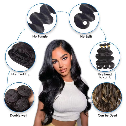 12A Body Wave Human Hair Bundles 30 Inch 100% Human Hair Unprocessed Brazilian Virgin 4 5 Pcs Raw Hair Bundles Weave Extensions