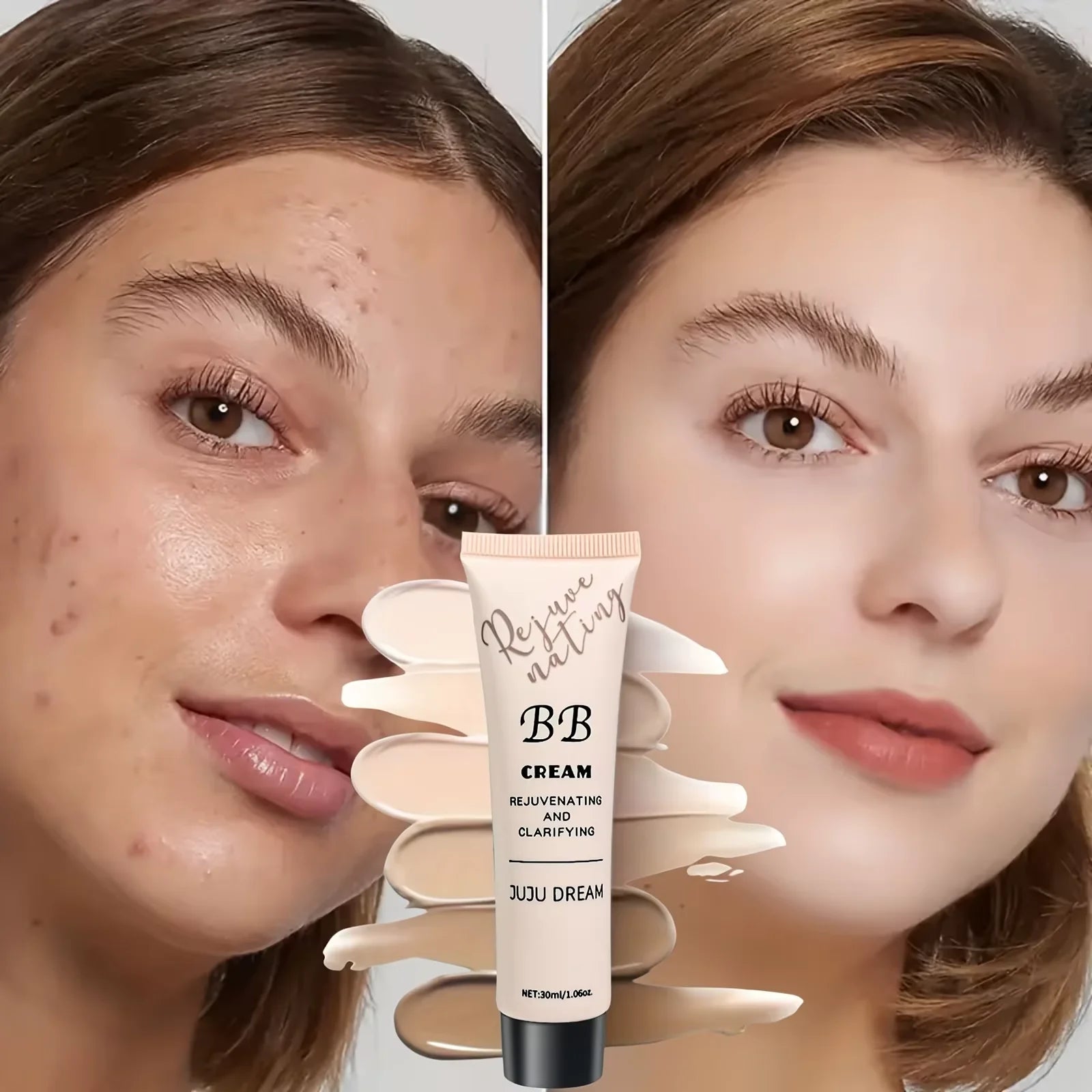 BB - Cream, Isolation Cream, Liquid Foundation, Moisturizing, Oil Control, Long-Lasting Makeup, Milk, Dry Skin Unisex No Powder