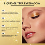 EELHOPE Shiny Eyeshadow Liquid Multi Color Non-irritating Smooth Texture Enhance Eye Luster Easy To Apply Lasting Eyeshadow