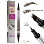 2PCS Eyebrow Pencil Dual End Brow Pen Waterproof Long Lasting Natural Hair Like Strokes Angled Tip Fine Brush For Women
