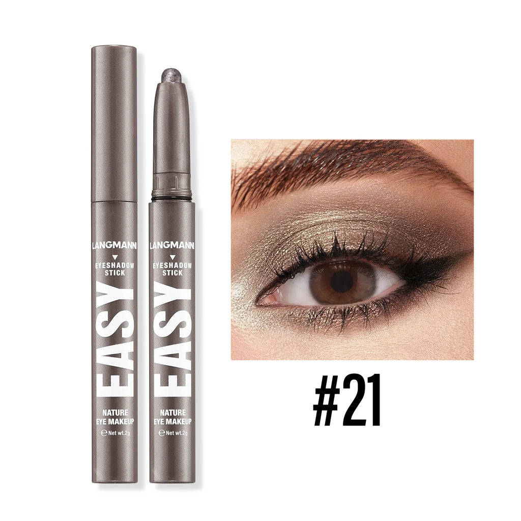 Shimmer & Matte Multi-Color Eyeshadow Sticks | Blendable, Long-Lasting Eye Shadow Pencils Smooth Application for Bold or Natural