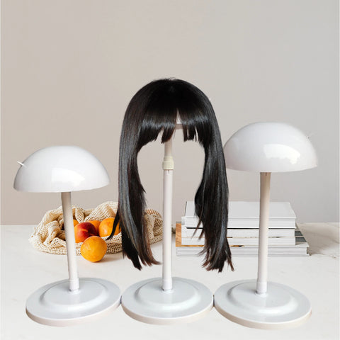1 Pcs Wig Head Stand 25-48cm Adjustable Mushroom Top Hat CAPs Display Holder Non Slip for Salon Styling Display  Drying