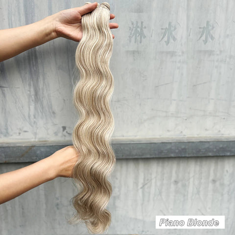 Magicae 200g/Pc Chocolate Brown M816 Blond 27/613 Gray M888 High Temperature Synthetic Hair Extension 30Inch Body Wave Bundles