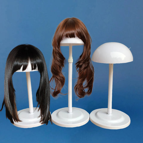 25-48cm Wig Stand Stable Adjustable Portable Mushroom Top Multiple Wigs Collapsible for Styling Head Stand Hat Display Holder