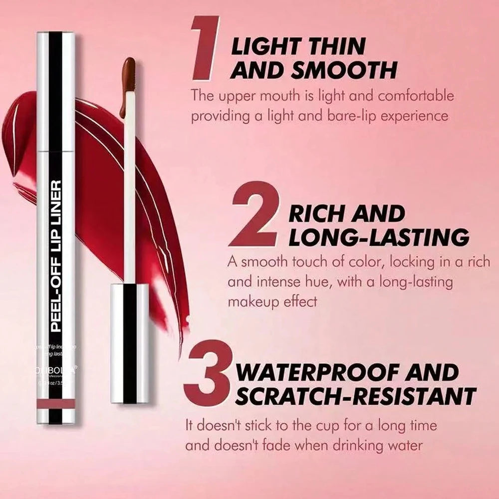 Waterproof Lip Liner Peel Off Tattoo Lipgloss Waterproof Long Lasting Matte Lip Contour Tear-off Lips Stain Cosmetics