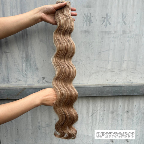 Magicae 200g/Pc Chocolate Brown M816 Blond 27/613 Gray M888 High Temperature Synthetic Hair Extension 30Inch Body Wave Bundles