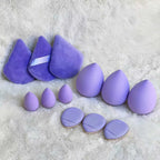 1 Set of Beauty Egg Deep Purple/beige/pink, Triangle and Beauty Egg Sponge, Suitable for Mixing and Shaping