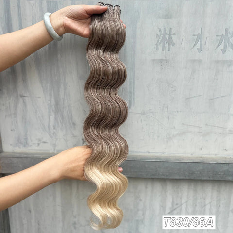 Magicae 200g/Pc Chocolate Brown M816 Blond 27/613 Gray M888 High Temperature Synthetic Hair Extension 30Inch Body Wave Bundles