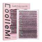 320PCS DIY Lash Kit Fierce 40D | D Curl Dense Manga Clusters 10-18mm | Ultra-Thin Band Individual Cluster Lashes with Bond Seal | Comfortable Home Self-Application Set