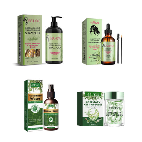 Eelhoe Rosemary Hair Care Series Promote Hair Growth Nourish Strengthen Roots Relieve Scalp Tension Dense Hair Oil With Brush