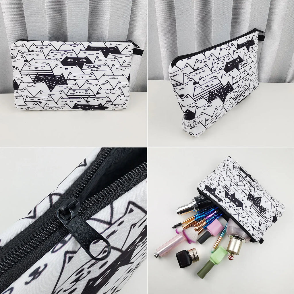 Personally Kind Lady Mom Pattern Women's Cosmetic Bag Customizable Makeup Bags Travel Toiletry Bag Beautiful Goddess Child Print