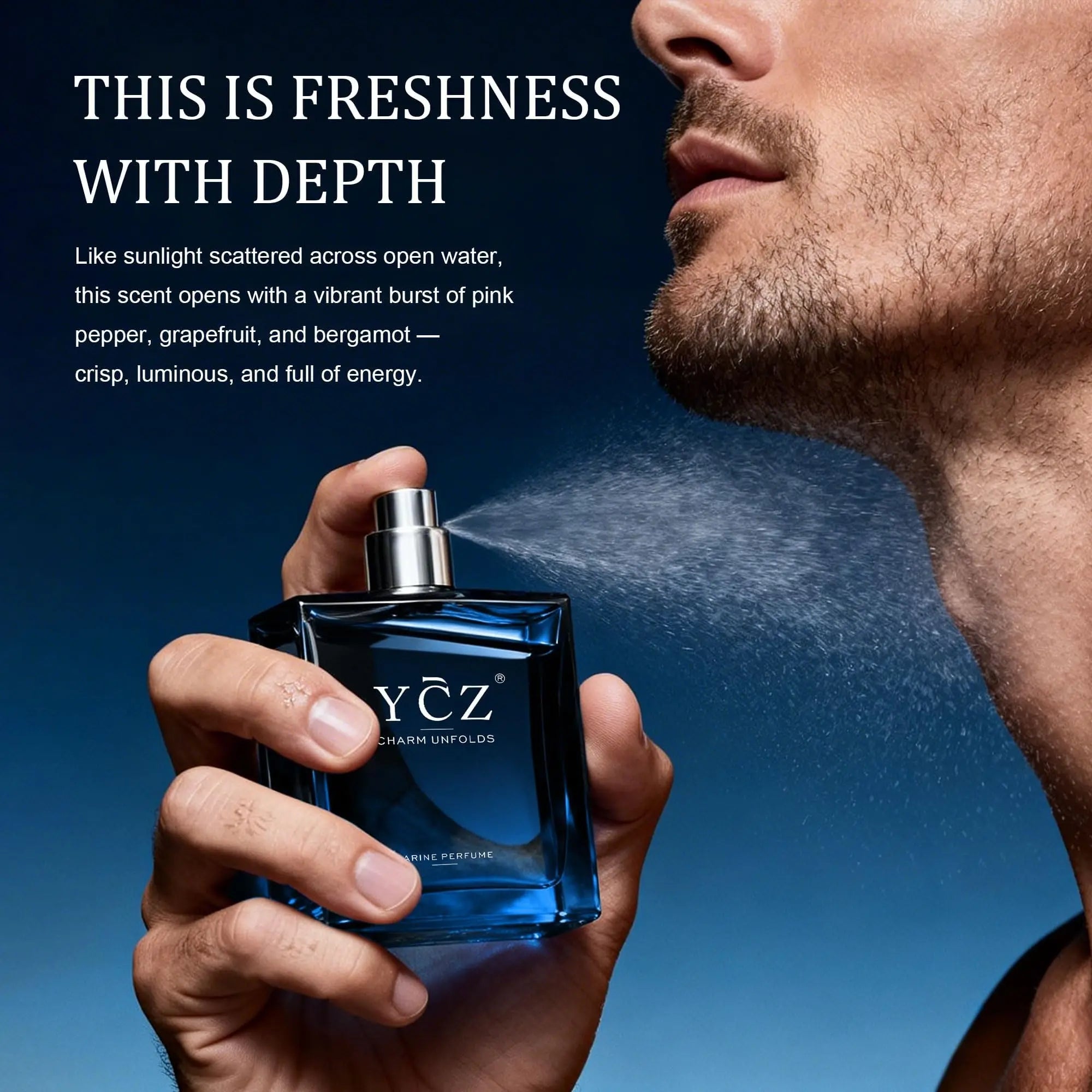 Ycz Eau De Parfum for Men – 1.6 oz (50 ml) – Premium Fragrance – Long-Lasting Oriental Woody Scent (Infused with Pheromones)
