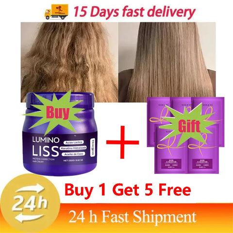 Protein Straightening Cream Nourishes Softens Hair Creating Silky Smooth Hair Repair Frizz Curls Naturally Without Damaging Hair