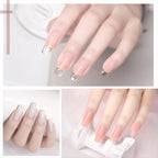 8PCS/Set Poly Extension Gel Set Nail Art Polygels Kit Clear White Color Nail UV Gel Tip Form Acrylic Nail Gel Slice Brush Kit