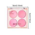 Smart 4-Color Matte Blush Palette – Natural Glow, Easy to Blend, Lightweight Cheek Color for Nude Makeup & Festival Looks