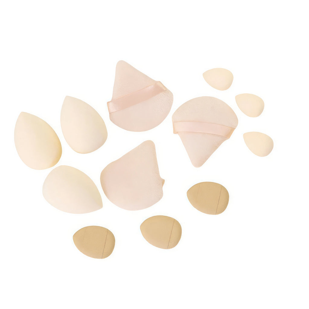 1 Set of Beauty Egg Deep Purple/beige/pink, Triangle and Beauty Egg Sponge, Suitable for Mixing and Shaping