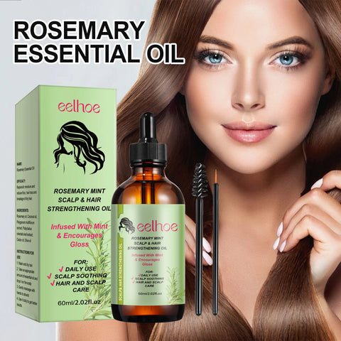 Eelhoe Rosemary Hair Care Series Promote Hair Growth Nourish Strengthen Roots Relieve Scalp Tension Dense Hair Oil With Brush
