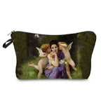 Personally Kind Lady Mom Pattern Women's Cosmetic Bag Customizable Makeup Bags Travel Toiletry Bag Beautiful Goddess Child Print
