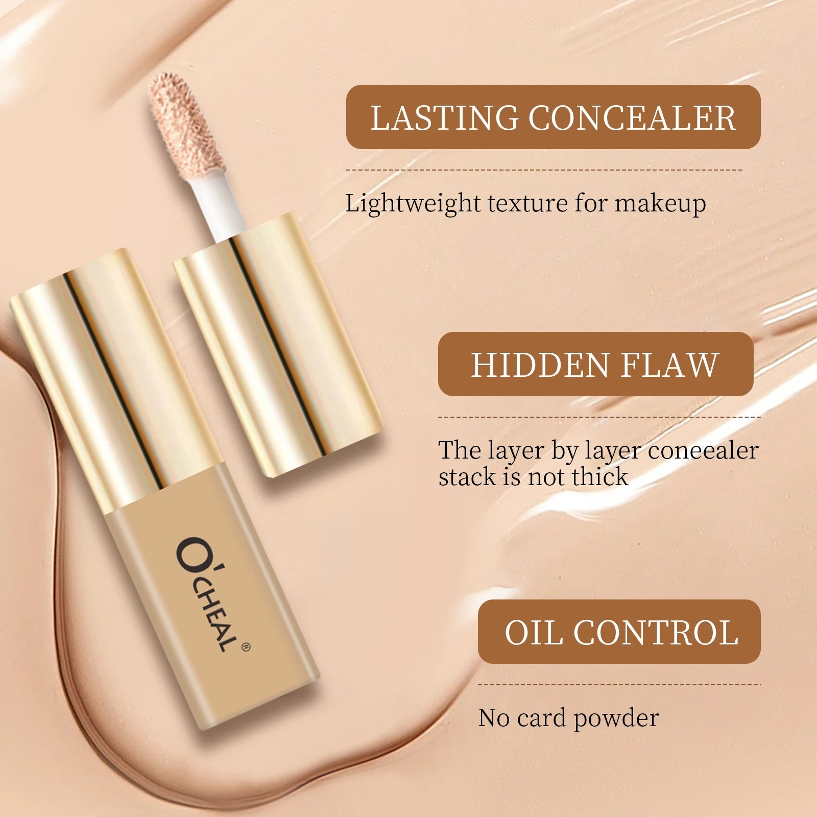 Ocheal Liquid Concealer Matte High Coverage Waterproof Oil Control Moisturizing Long Lasting Concealer Professional Face Makeup