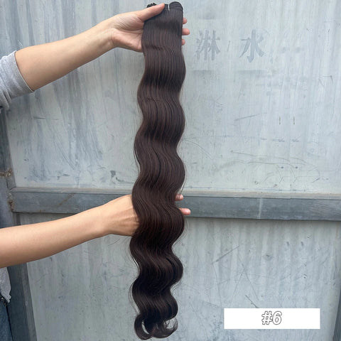 Magicae 200g/Pc Chocolate Brown M816 Blond 27/613 Gray M888 High Temperature Synthetic Hair Extension 30Inch Body Wave Bundles