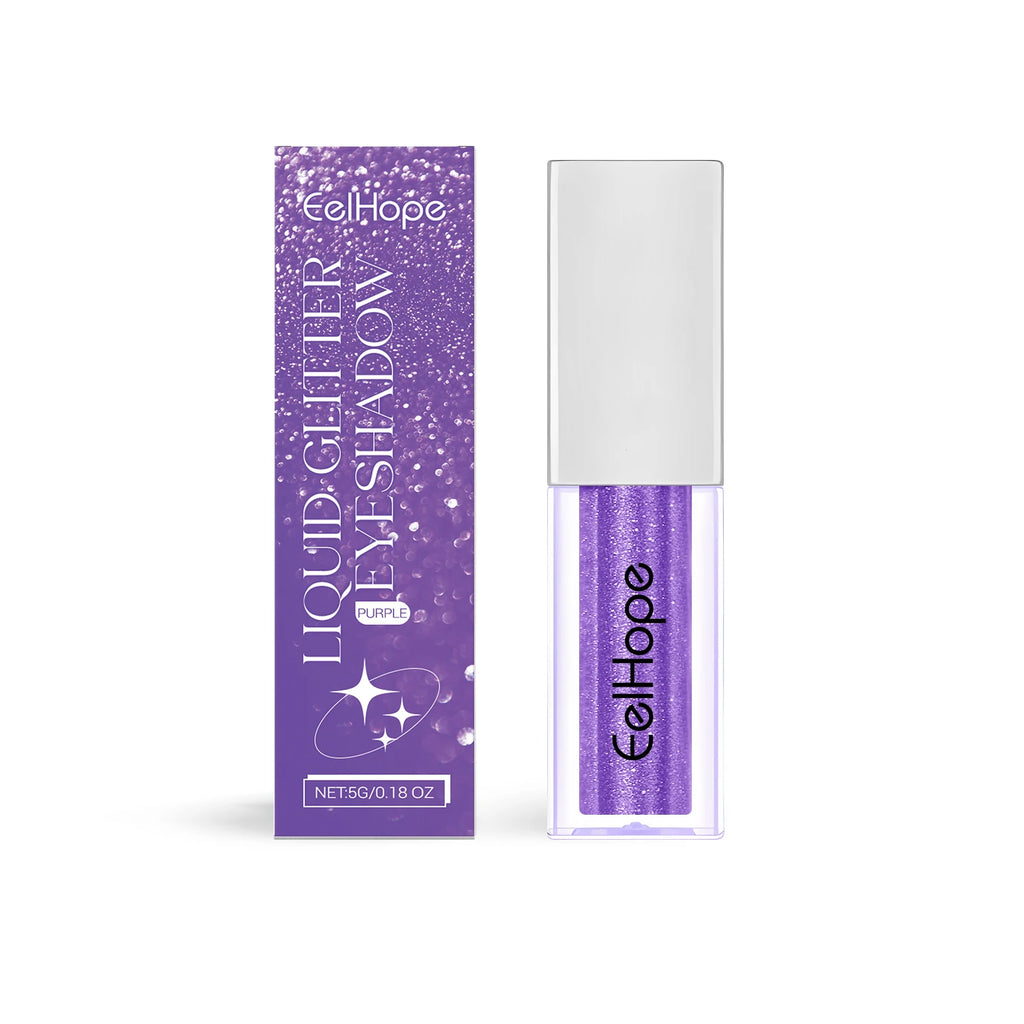EELHOPE Shiny Eyeshadow Liquid Multi Color Non-irritating Smooth Texture Enhance Eye Luster Easy To Apply Lasting Eyeshadow