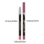 12Color Matte Lipstick Lipliner Kit  Velvet Lip Pencil Red Brown Lip Shadow Contour Tint Long Lasting Lip Liner Set