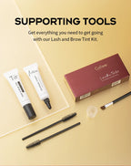 Gollee Classic Black Natural Lash and brow Tinting Set Lasting Waterproof Eyelash Fast Tint Kit Enhancers Easy Dye Makeup Tools