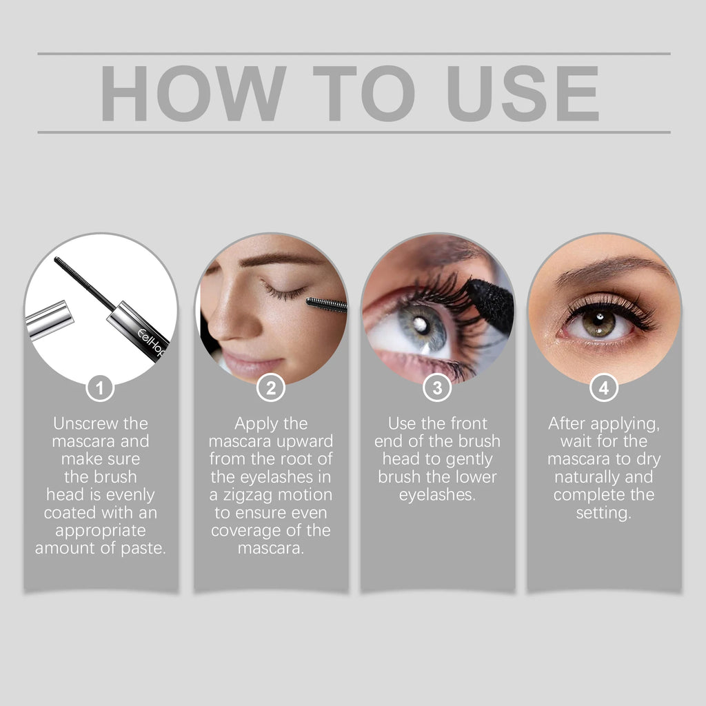 Eelhope 4g Eyelash Lengthening Mascara 4d Curly Thicken Eye Lash Long Lasting Makeup Waterproof Fast Dry Black Curling Mascara
