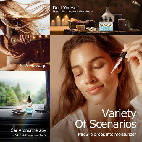 30ml/60ml/100ml NIVAVIN Coconut and Vanilla Essential Oil Body Massage Skin Care Hydrating Moisturizing and Air Freshening