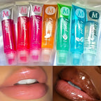 6Pcs/Set, Moisturizing Clear Lip Gloss, Rosehip, Argan, Peppermintaloe, Coconut Flavor, Translucent Plumping Lip Oils Gift Set