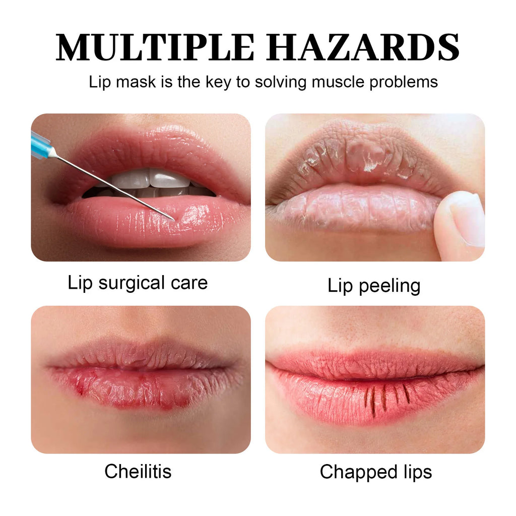 Hoygi 10pcs Aloe Exfoliating Lip Mask Plumping Moisturizing Repairing Smooth Lip Remove Cuticle Dead Skin Gloss Plumper Lip Mask