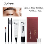 Gollee Classic Black Natural Lash and brow Tinting Set Lasting Waterproof Eyelash Fast Tint Kit Enhancers Easy Dye Makeup Tools