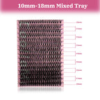 320PCS DIY Lash Kit Fierce 40D | D Curl Dense Manga Clusters 10-18mm | Ultra-Thin Band Individual Cluster Lashes with Bond Seal | Comfortable Home Self-Application Set