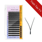 NAGARAKU YY Shape Triple Tips Hand Woven Premium Soft Light Natural Eyelashes Extension Supplies Makeup Mesh Net Cross Lash