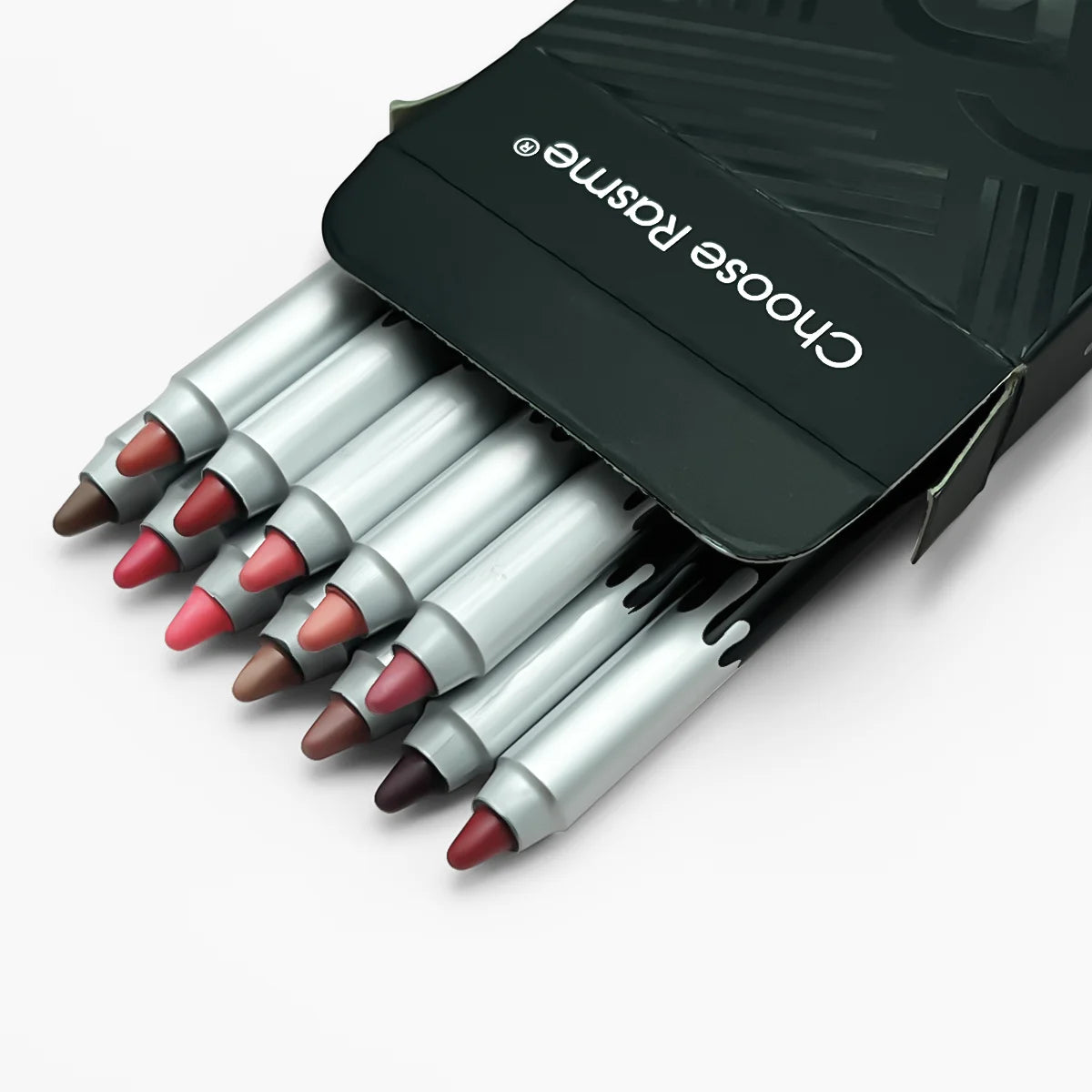12Color Matte Lipstick Lipliner Kit  Velvet Lip Pencil Red Brown Lip Shadow Contour Tint Long Lasting Lip Liner Set