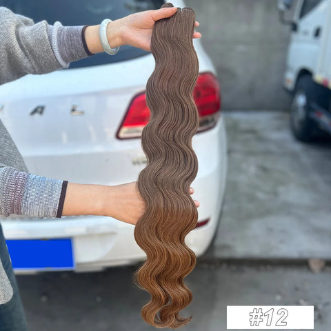 Magicae 200g/Pc Chocolate Brown M816 Blond 27/613 Gray M888 High Temperature Synthetic Hair Extension 30Inch Body Wave Bundles