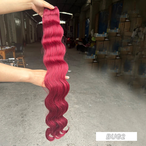 Magicae 200g/Pc Chocolate Brown M816 Blond 27/613 Gray M888 High Temperature Synthetic Hair Extension 30Inch Body Wave Bundles