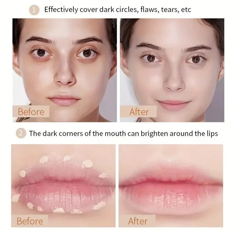 Hydrating Eye Brightening Concealer & Contour Cream-Full Coverage Long Lasting Correcting Eye Concealer For Perfect Look Makeup