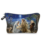 Personally Kind Lady Mom Pattern Women's Cosmetic Bag Customizable Makeup Bags Travel Toiletry Bag Beautiful Goddess Child Print