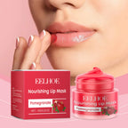 Eelhoe 10g Red Pomegranate Lip Sleeping Mask Moisture Lip Gloss Nourish Cracked Dry Lips Lightening Fine Lines Plumping Lip Mask